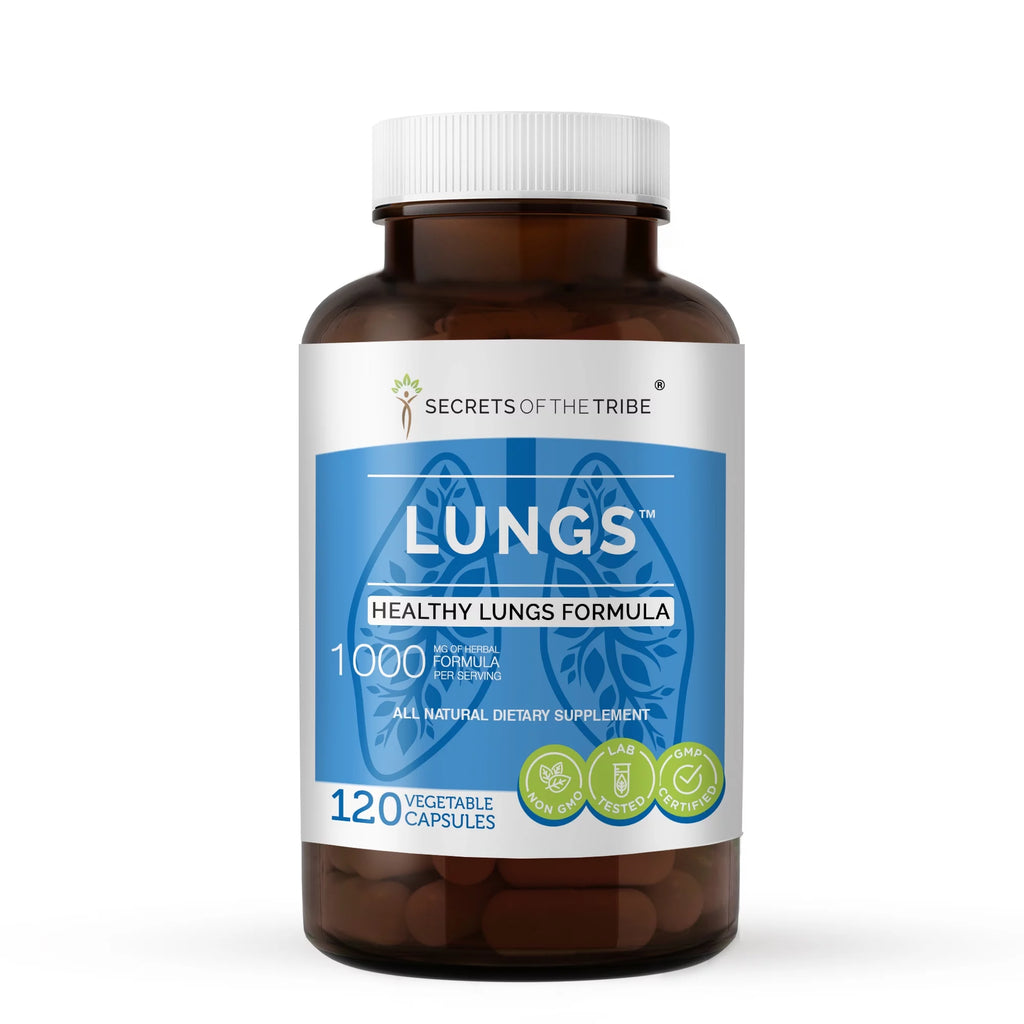 Lungs 120 Capsules 500 mg, Licorice, Peppermint, Eucalyptus, Lungwort, Cordyceps, Ginger P5780