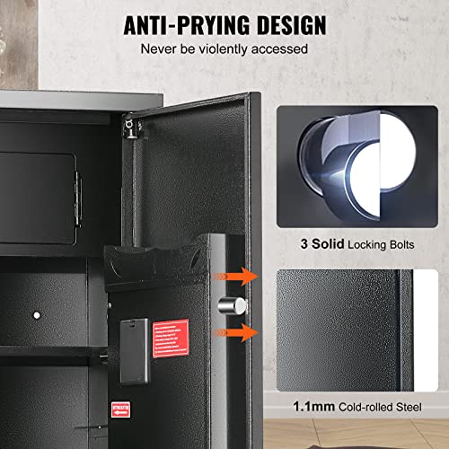 VEVOR 3-4 Rifles Gun Safe with Digital Keypad, Quick Access Storage Cabinet T442