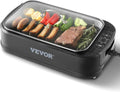 VEVOR Smokeless Indoor Grill, 110 sq.in 1500W Electric BBQ Grill with Non-Stick Surface, Adjustable Temperature, Turbo Smoke Extractor, Detachable Dishwasher-safe Smokeless Grill for Party Camping