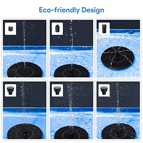 Solar Fountain Floating Water Pump for Bird Bath Garden Pond W21537