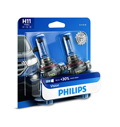 Philips H11 Vision Headlight Bulbs, 2 Pack S719142