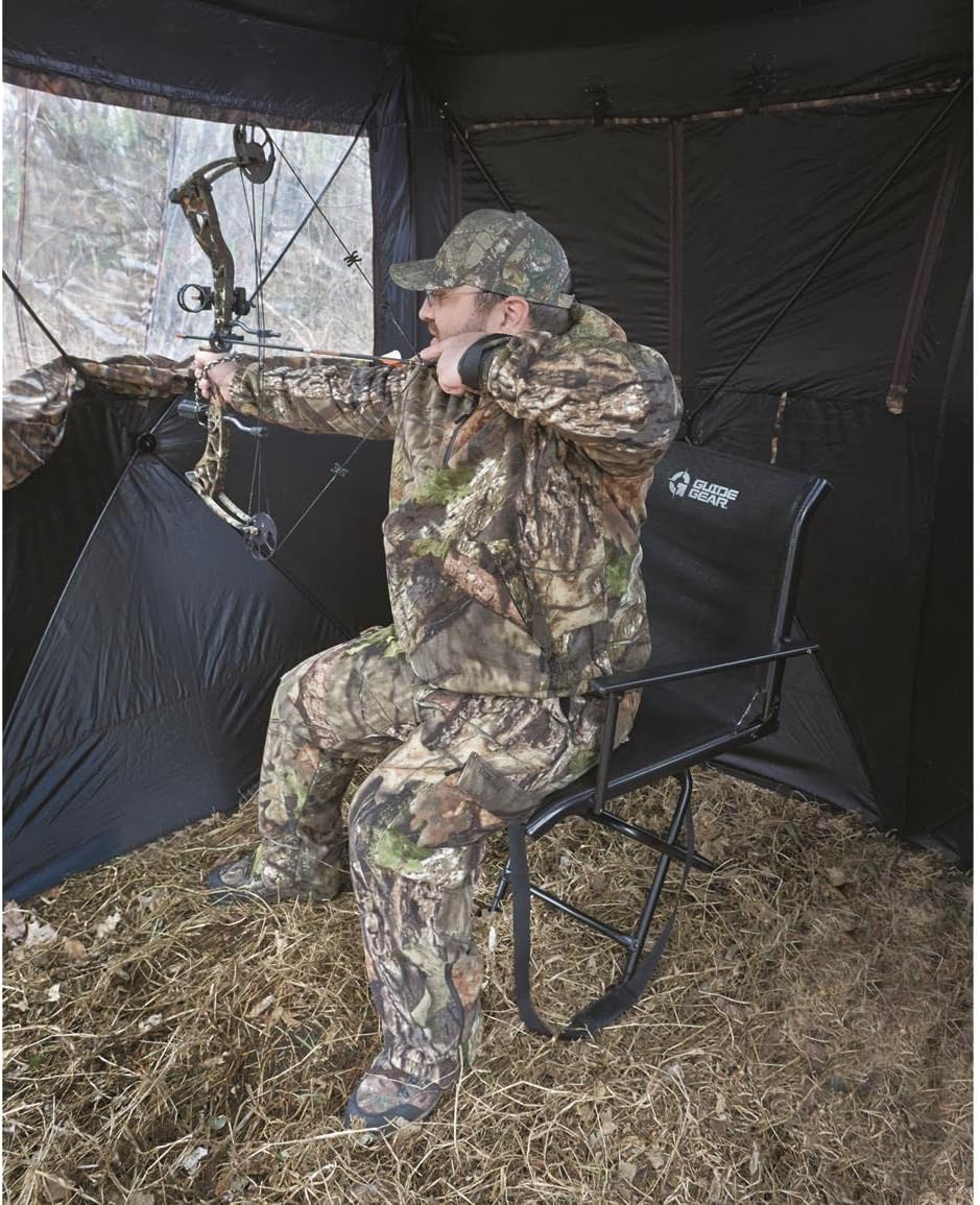 Guide Gear Big Boy Hunting Blind Chair with Armrests, 500-lb Capacity Z47587
