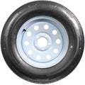 eCustomRim Radial Trailer Tire On Rim ST205/75R15 205/75-15 15 5 Lug Wheel White Modular - 6 Year Warranty w/Free Roadside