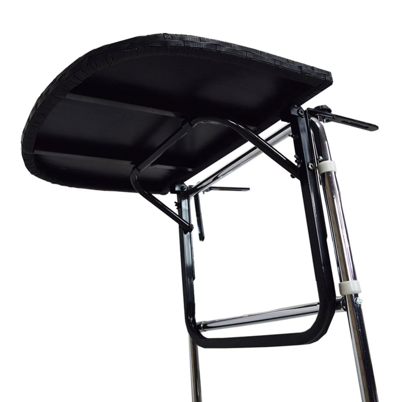 Oakland Living Wicker Metal Foldable Balcony Table with Adjustable Clamps - Black Z5967