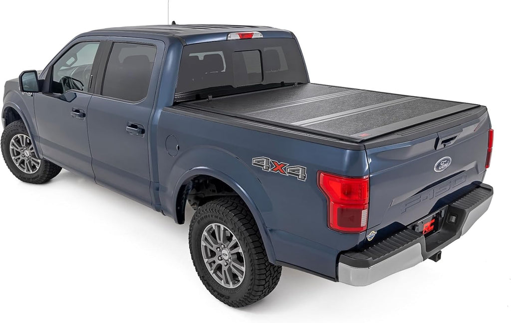 Rough Country Hard Low Profile Tri-Fold Tonneau Cover for Ford F-150 2015-2020 5'7" Bed P403