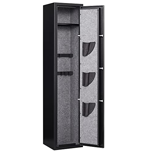 Rifle Safe Cabinet with Digital Keypad for Shotgun, Black J401889