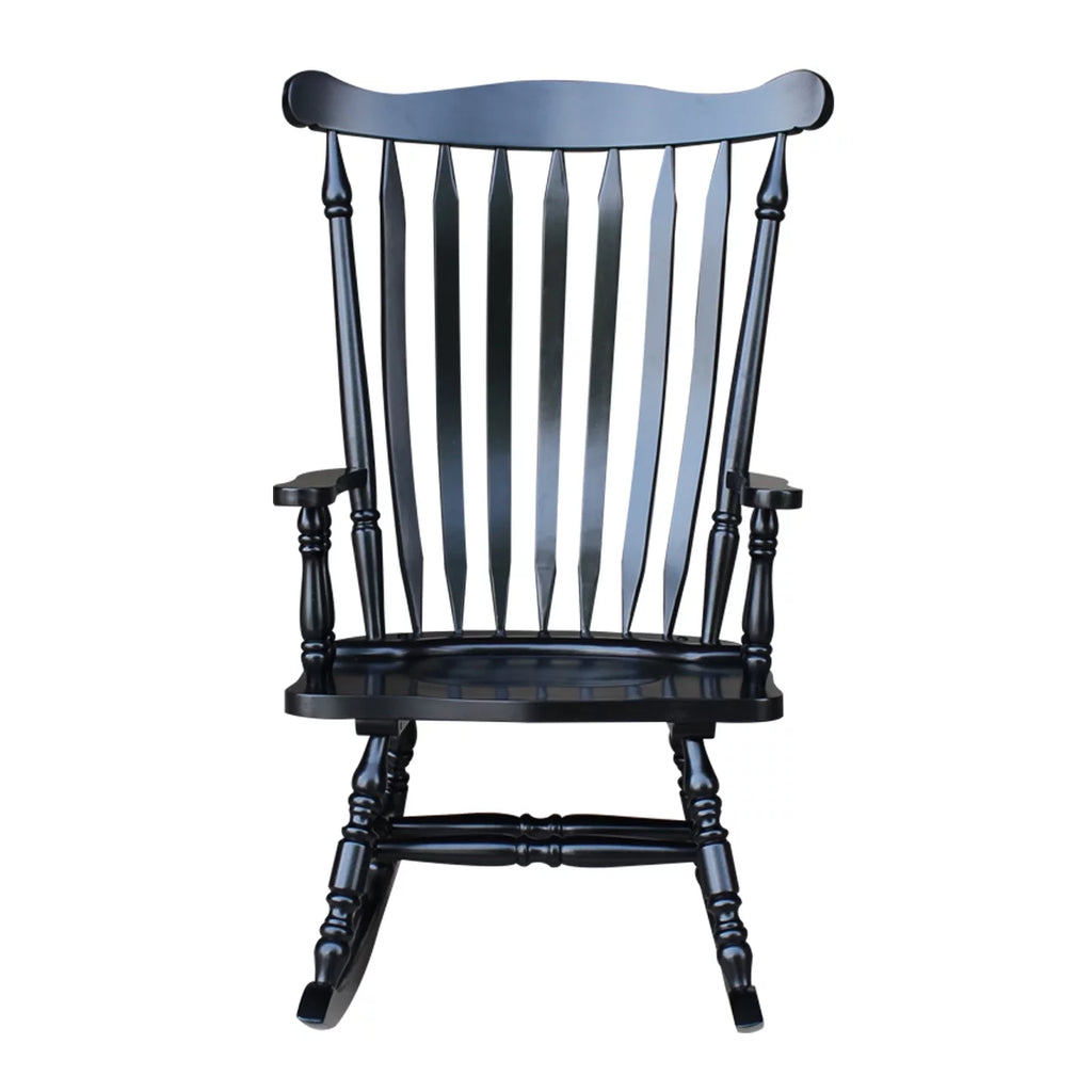 Colonial Rocking Chair by International Concepts, Antique Black I43903