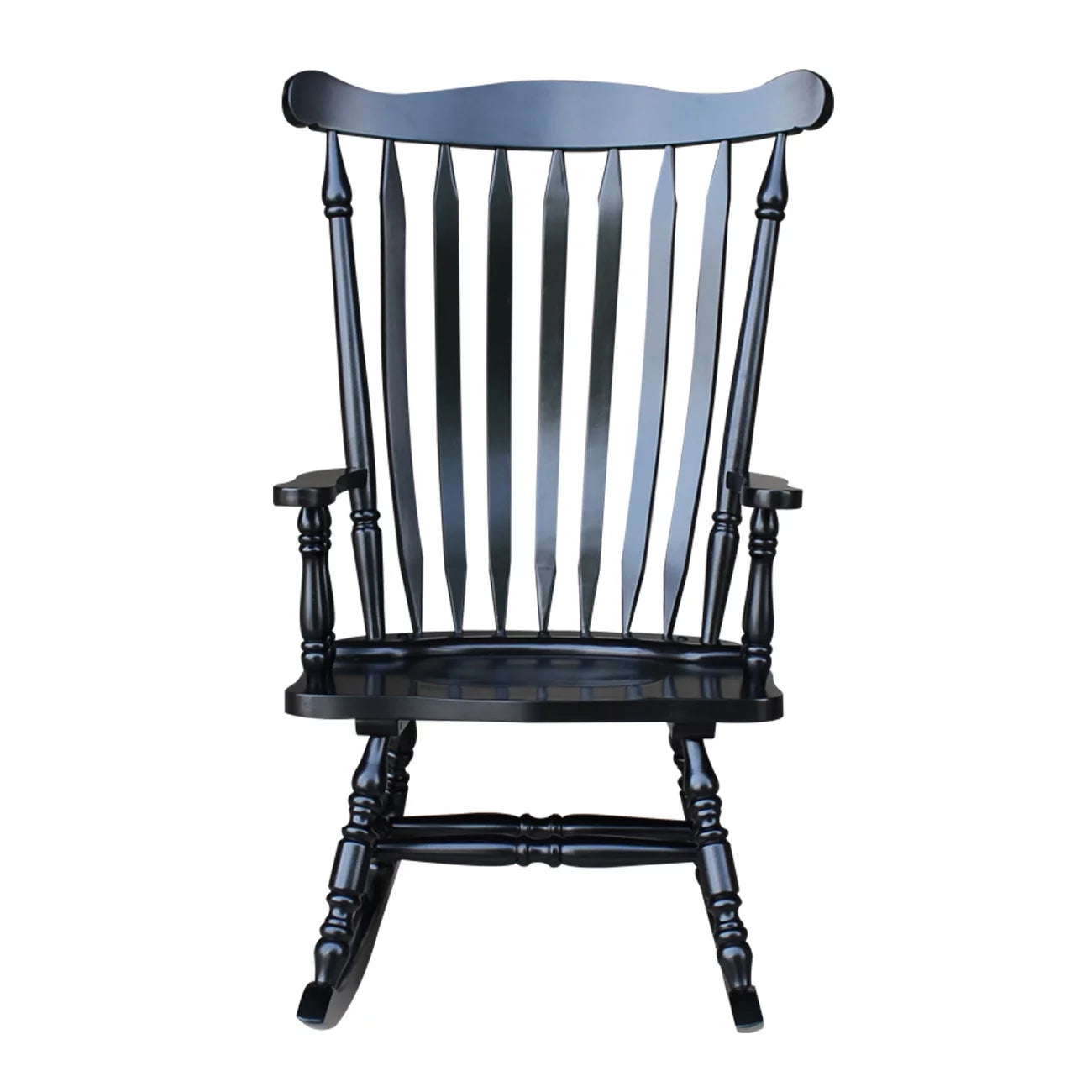 Colonial Rocking Chair by International Concepts, Antique Black I43903