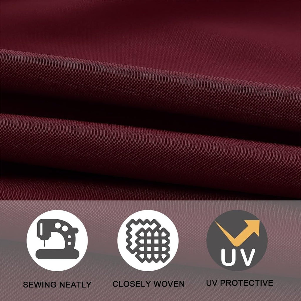 Outdoor Patio Umbrella Replacement Canopy Cover UV Protective, Wine Red J2580