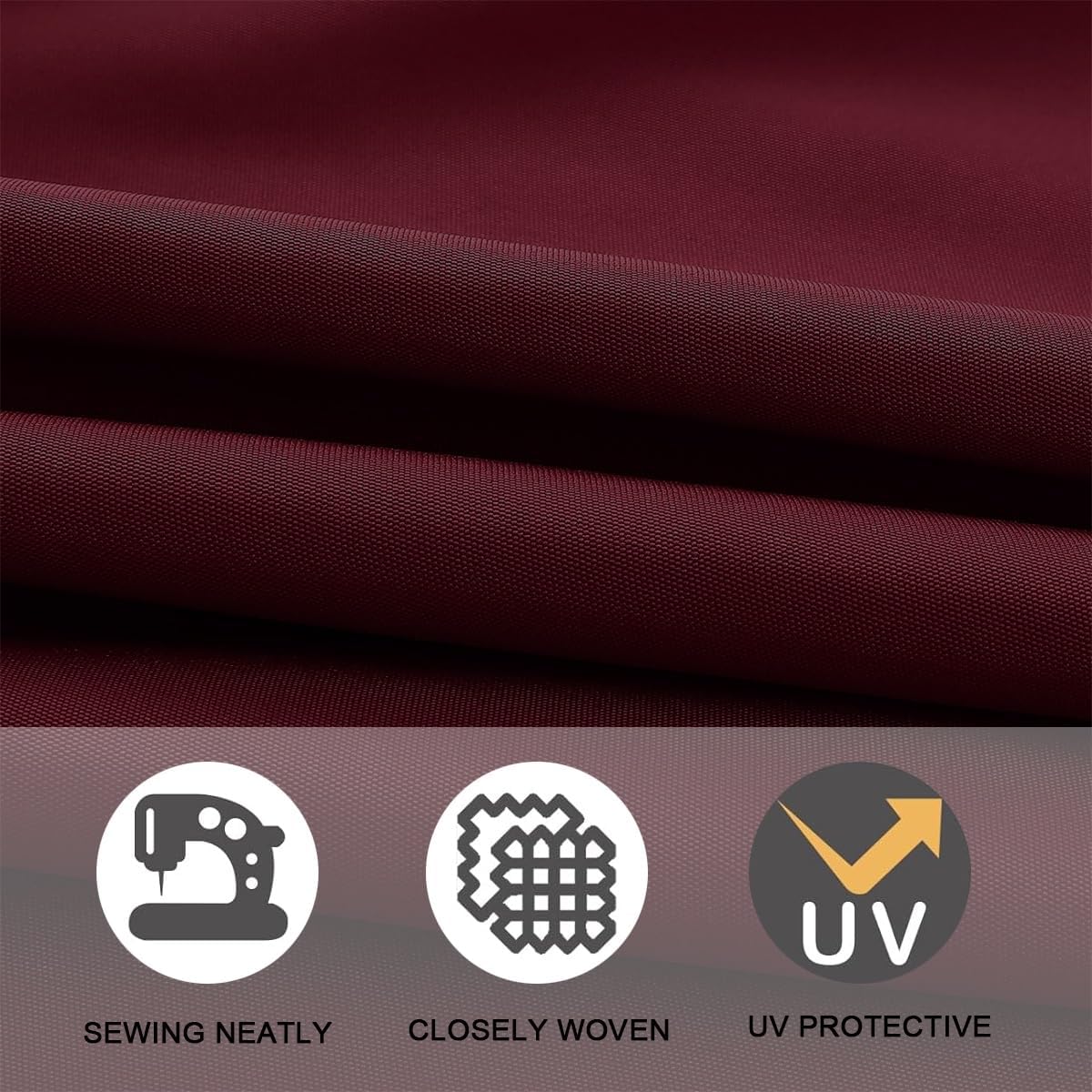 Outdoor Patio Umbrella Replacement Canopy Cover UV Protective, Wine Red J2580