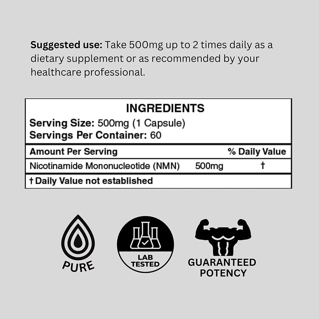 Nicotinamide Riboside (NR) Capsules 500mg, 30ct X1529