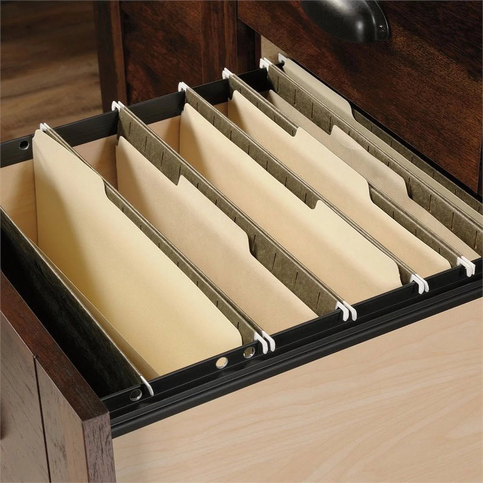 Pemberly Row Computer Desk with Hutch, Curado Cherry J48760