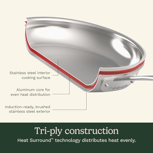 Cuisinart 12 Piece Cookware Set, Triple Ply, Silver G966565