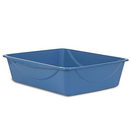 Petmate Cat Litter Box Open Top for Large Cats Blue C287704