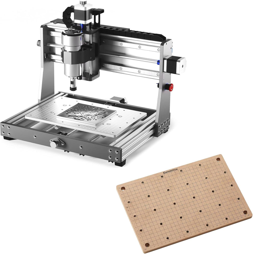 Genmitsu 3020-PRO MAX V2 CNC Router Machine + CNC MDF Grid Spoilboard for 3020 CNC Router Machine