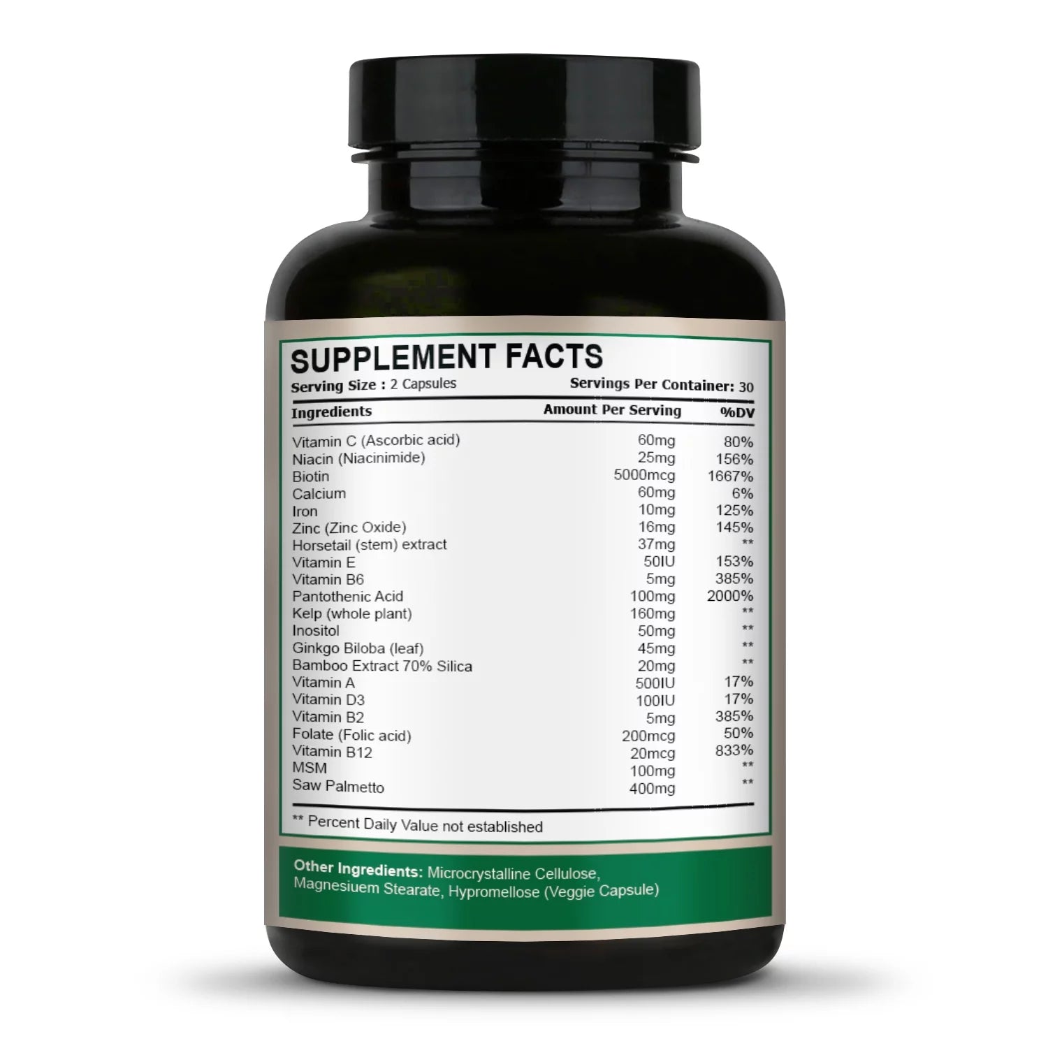TreeActiv Hair Savior Biotin & Saw Palmetto Hair Growth Vitamins, 60 Capsules K871897
