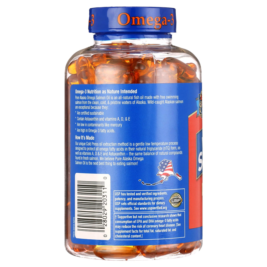 Pure Alaska Omega Wild Salmon Oil 1000mg Softgels, 180 Count R984723