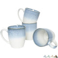 Bosmarlin Ceramic Coffee Mug Set of 4, 17 Oz, 4 Colors to Choose, Tea Cups, Dishwasher and Microwave Safe, Reactive Glaze (Green)
