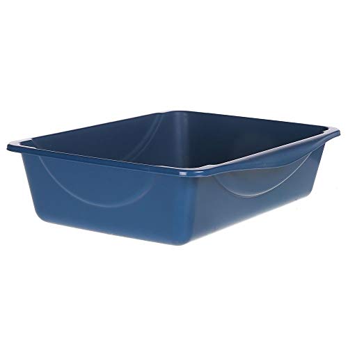 Petmate Cat Litter Box Open Top for Large Cats Blue C287704