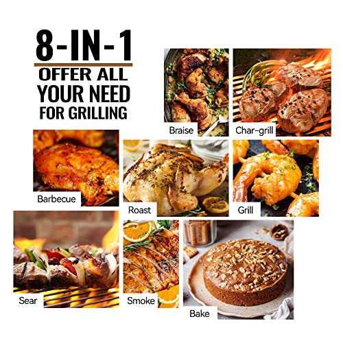 Z GRILLS Wood Pellet Grill Smoker with PID Controller, 8-in-1 BBQ Grill, 572 sq in Cooking Area R50943