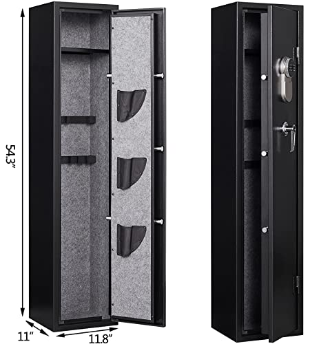 Rifle Safe Cabinet with Digital Keypad for Shotgun, Black J401889