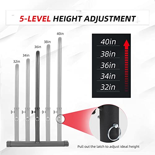 Adjustable Dip Bars for Home Gym, Heavy Duty Dip Station for Strength Training Q2548