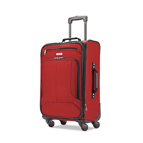 American Tourister Pop Max Softside Luggage 3-Piece Set with Spinner Wheels, Red B128237