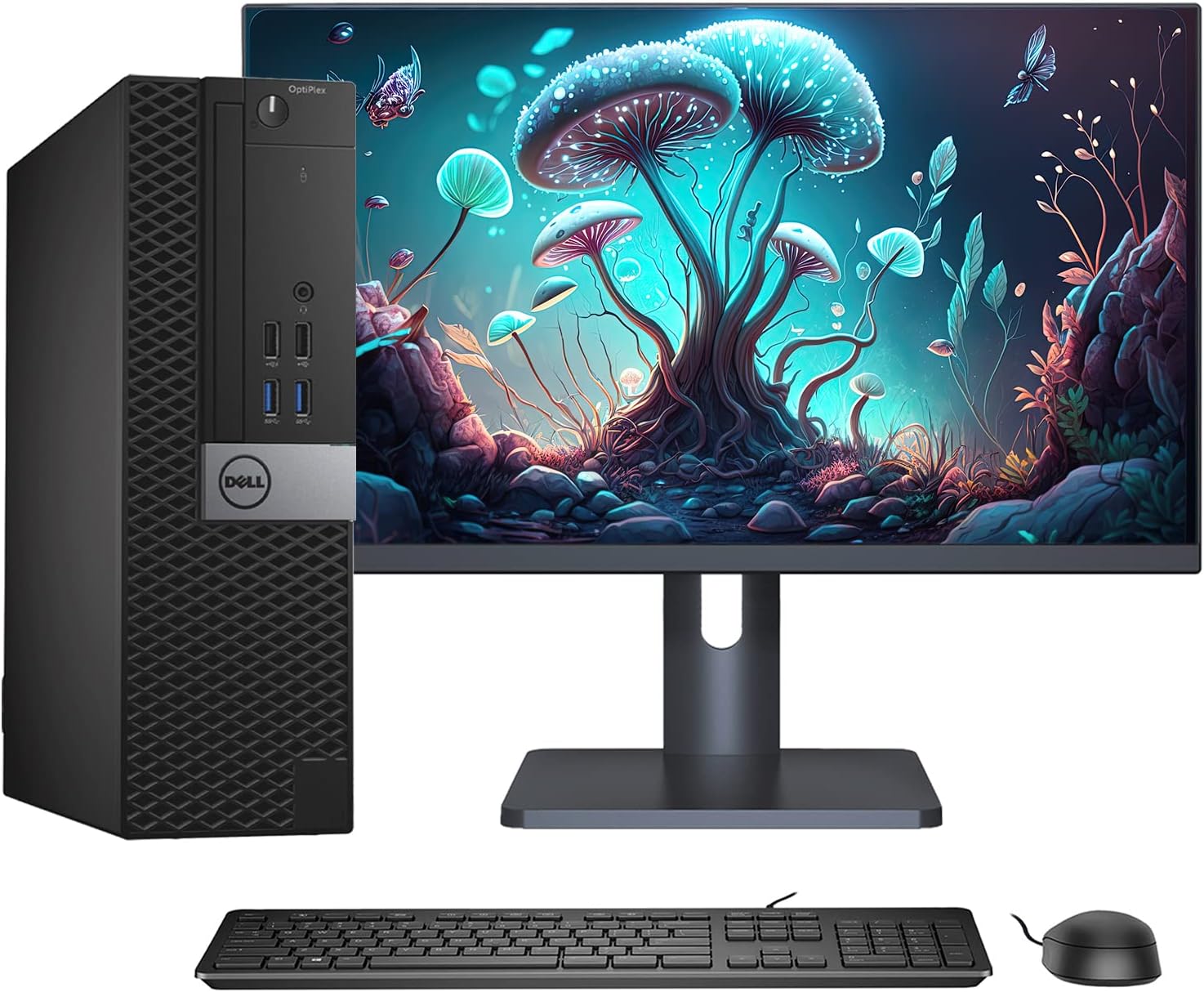 Dell OptiPlex 7040 Computer Desktop PC | Core 6th Gen Up to 4.0GHz Processor | 16GB RAM 1TB(1000GB) SSD | Keyboard & Mouse, WiFi | Bluetooth, HDMI | New 24 Inch Monitor | Win 10 Pro (Renewed)