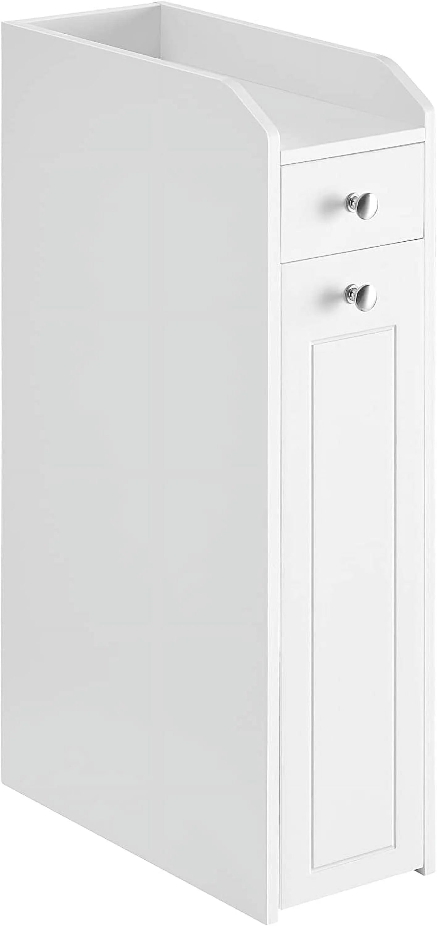 YINCHEN Small Bathroom Storage Cabinet with Toilet Paper Holder, White H76028