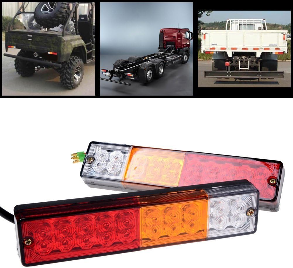 20-LED Truck Trailer Tail Light, Turn Signal & Brake Light, Waterproof (Pack of 2) A63974