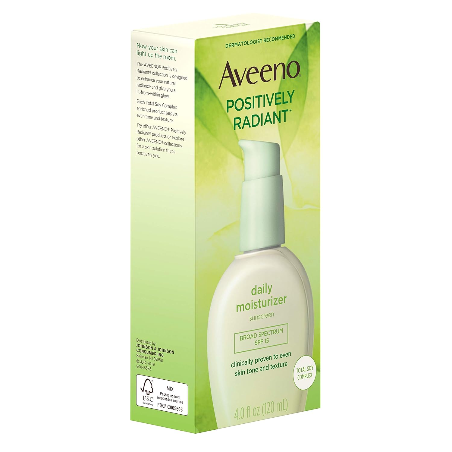 Aveeno Positively Radiant Daily Face Moisturizer SPF 15, 4 fl. oz C5945