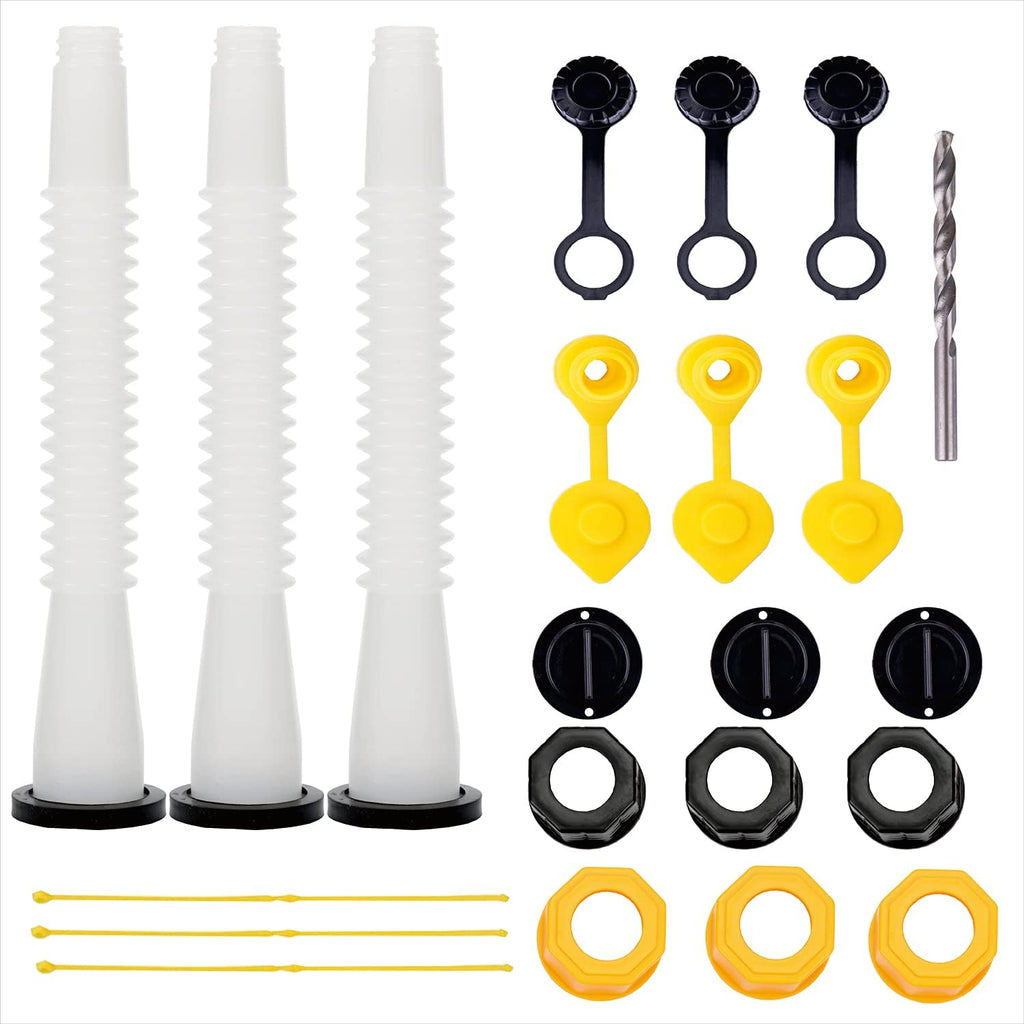 Replacement Gas Can Spouts with Flexible Pour Nozzle and Vent Cap Y12546