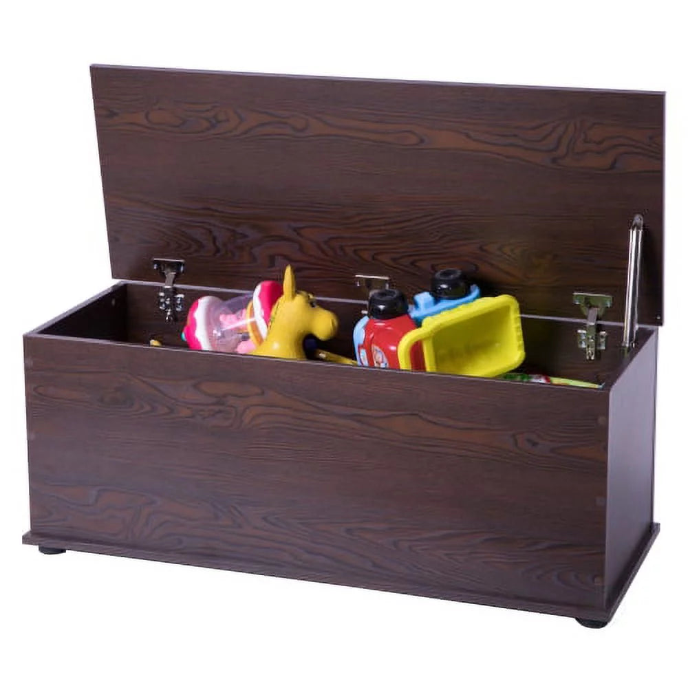 Wooden Toy Box Storage Organizer, Brown O46888