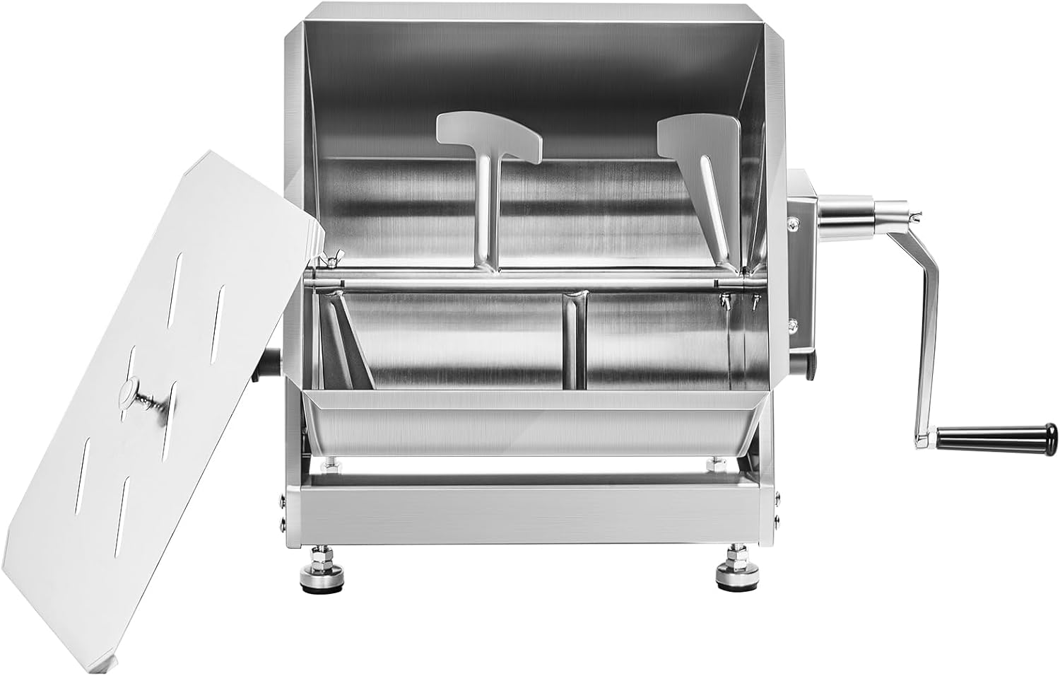 VEVOR Manual Meat Mixer, 30 lb Capacity, Stainless Steel Tilt Tank U2154