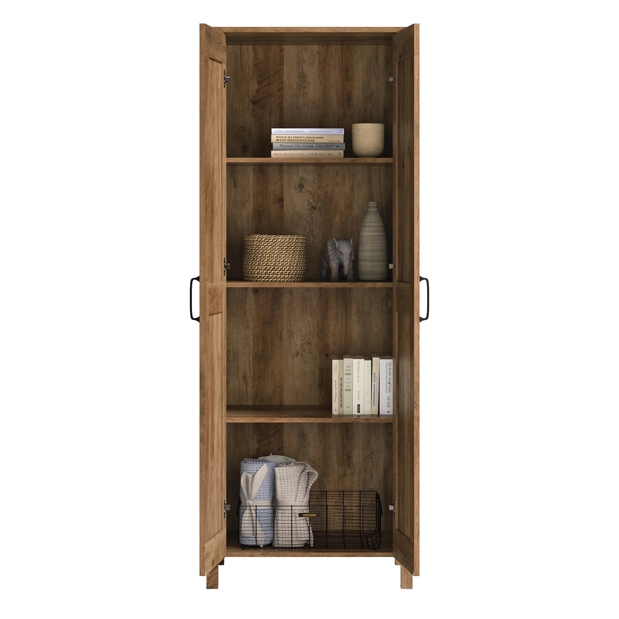 Sauder Two-Door Storage Cabinet, Rural Pine Finish I9609