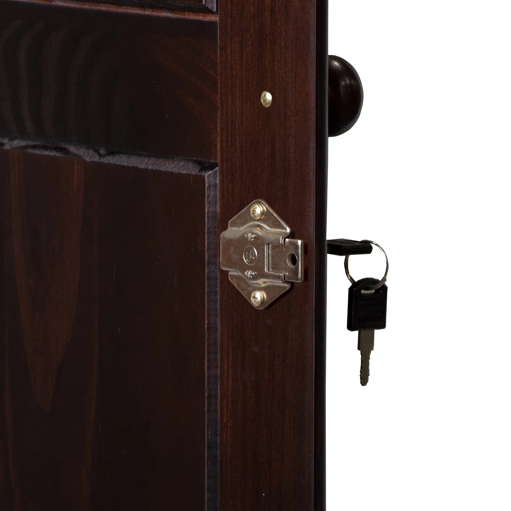 Copper Grove Palace Imports Solid Wood Wardrobe Armoire with Knobs Mocha Y54966