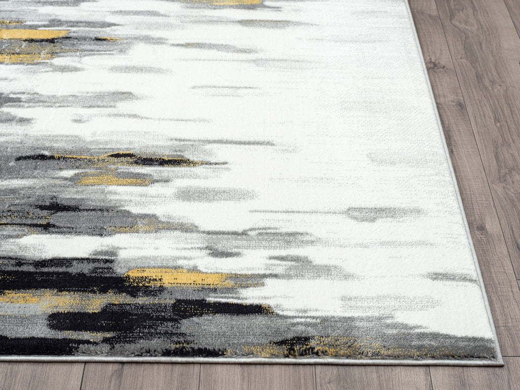 Abani Porto Collection Area Rug 6 x 9 Grey Yellow Q1842