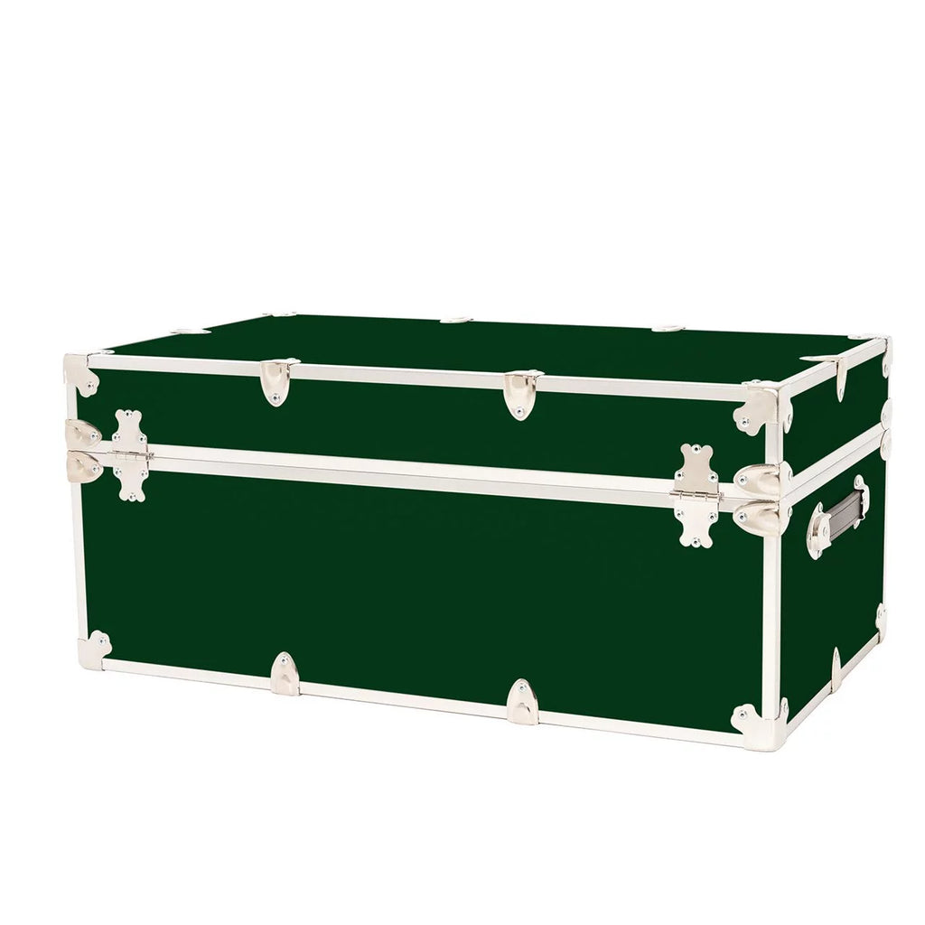 Rhino Trunk & Case Large Leather Embossed Vinyl Trunk, Forest Green L654