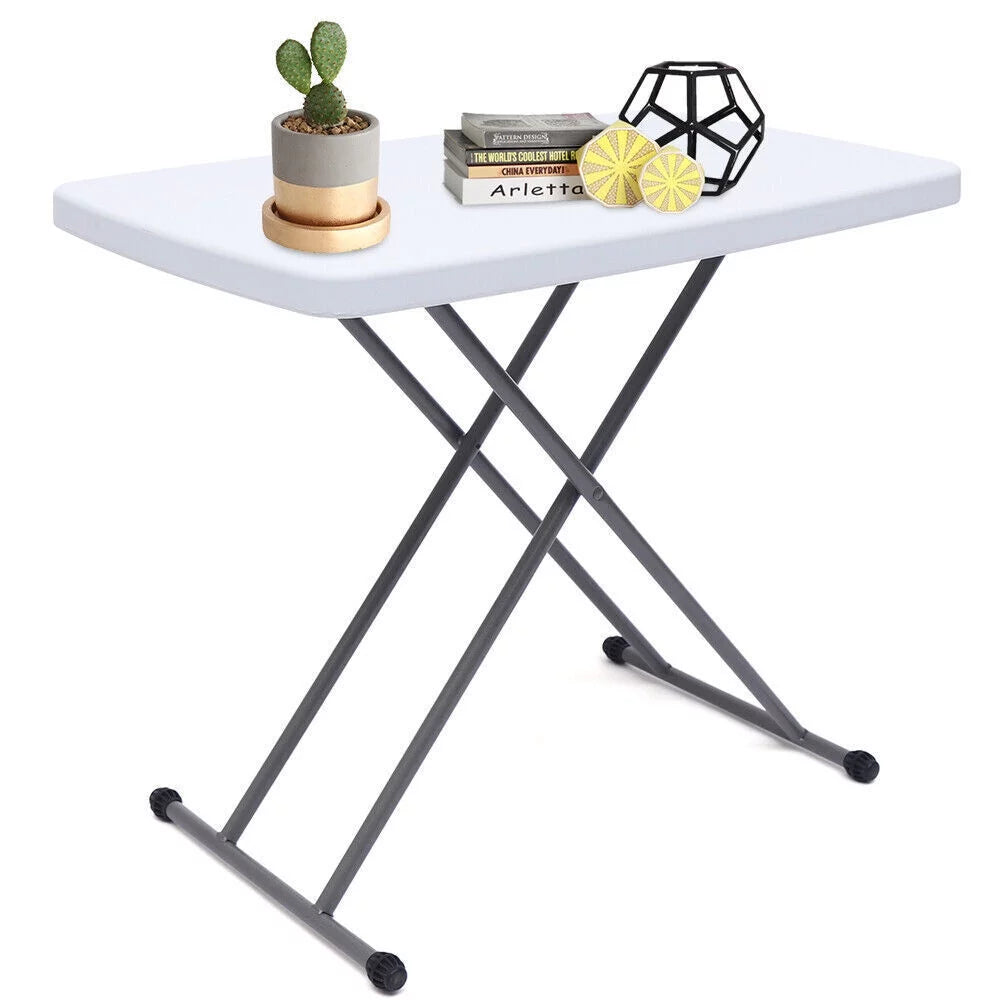 Miumaeov Folding Snack Table with Adjustable Height for Home V54451
