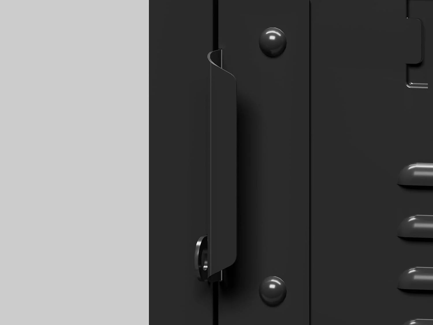 Metal Storage Cabinet 5-Door Lockable Locker 72" Tall Black U504868