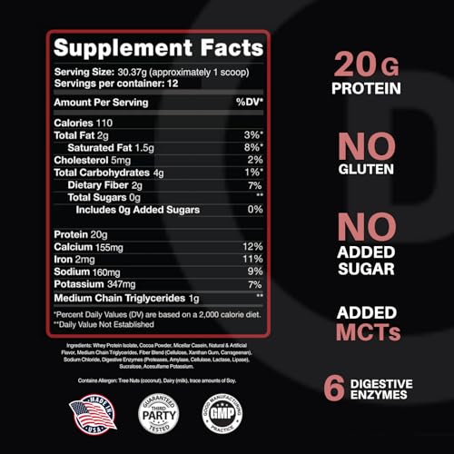 Devotion Nutrition Protein Powder, Keto Friendly, 2lb Tub (Angel Food Cake) E58403