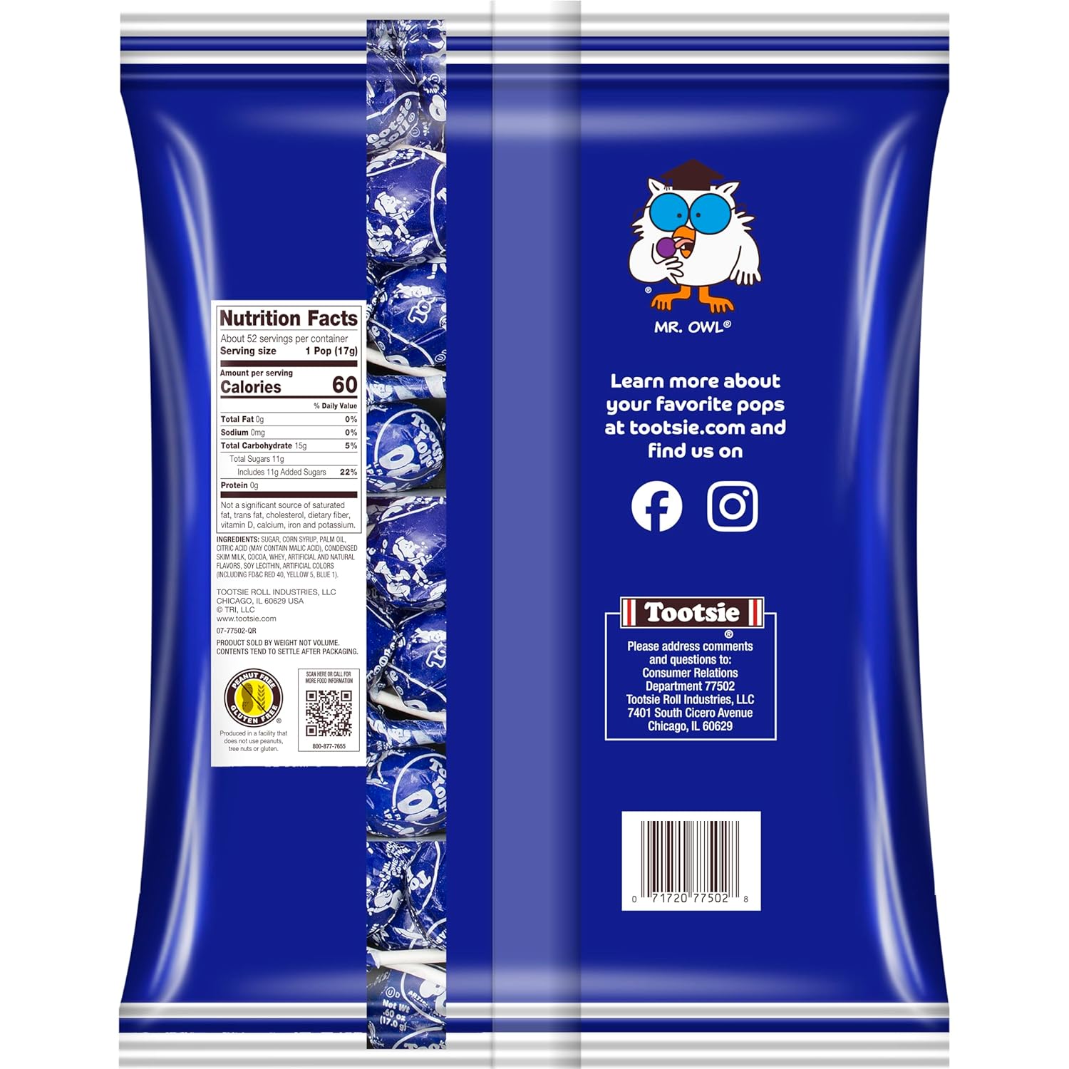 Tootsie Pops Grape Flavored Lollipops with Chocolatey Center, 50 Count P904278