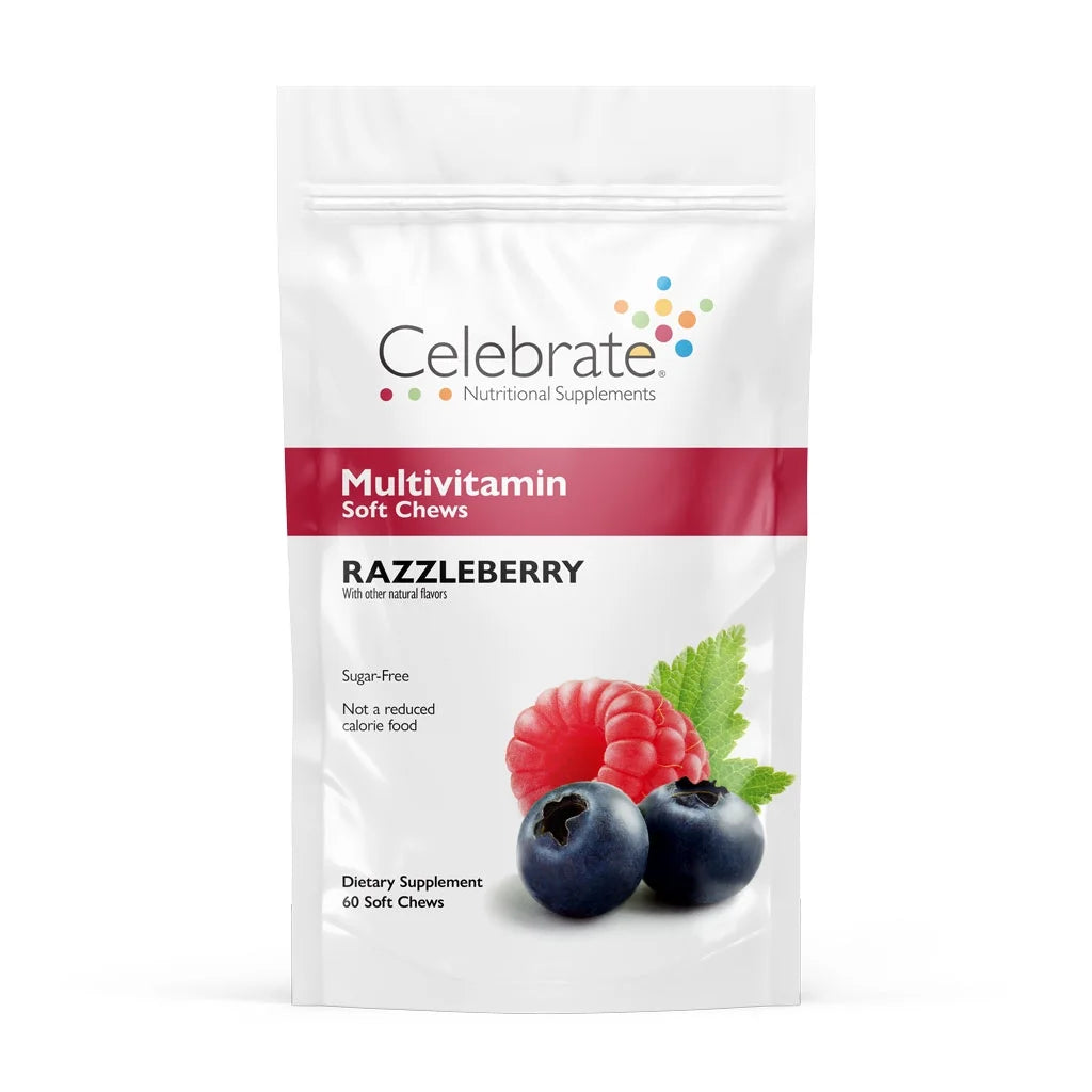 Celebrate Vitamins Bariatric Multivitamin Soft Chews, Razzleberry, 60 count O3557
