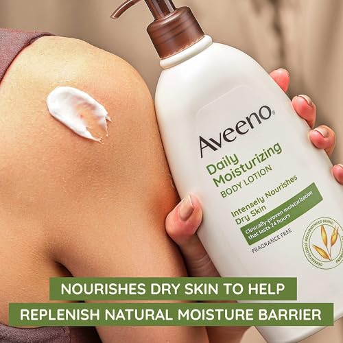 Aveeno Daily Moisturizing Body Lotion, Fragrance-Free, 18 Fl Oz M6011
