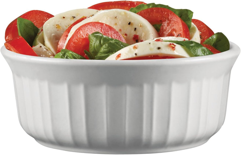 CorningWare French White Pop-Ins 16-Ounce Round Dish with Plastic Cover, 2-Pack N1853