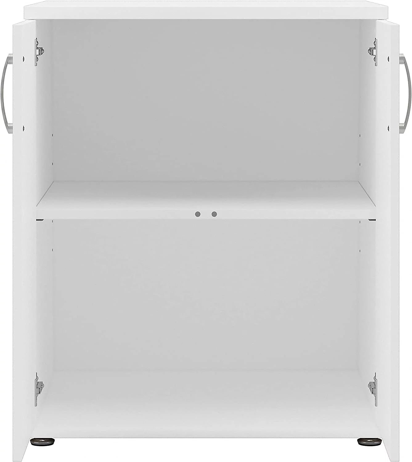 Universal Laundry Room Cabinet with Doors in White, Engineered Wood X203