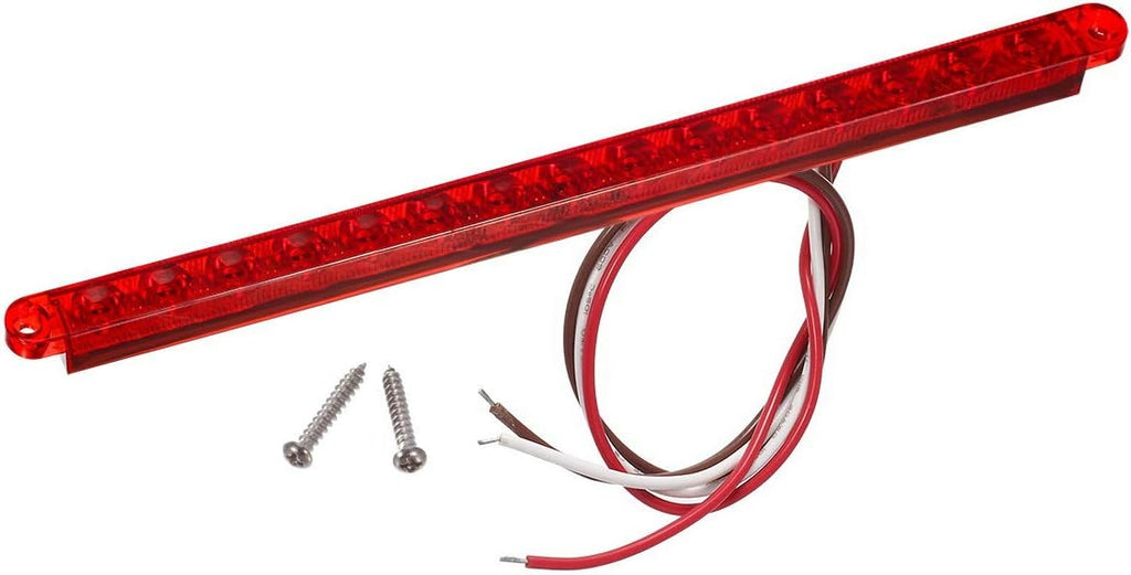Partsam 2Pcs 12" 15 LED Red Trailer Truck ID Light Bar Waterproof V621644