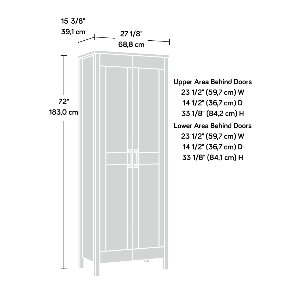 Sauder Two-Door Storage Cabinet, Rural Pine Finish I9609