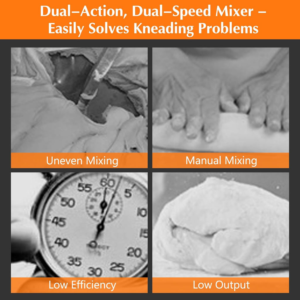 Commercial Food Mixer 10.5Qt Spiral Dough Kneading Machine with Stainless Steel Bowl Y124355