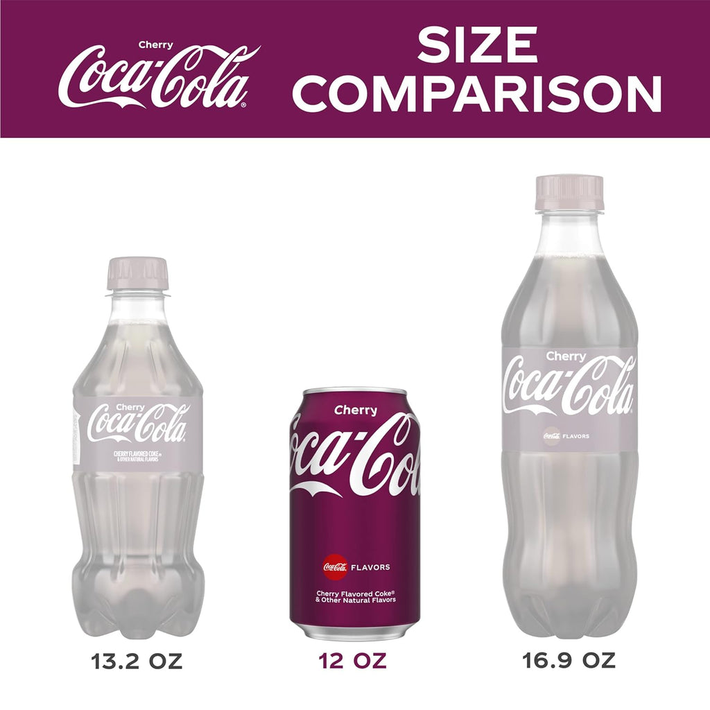 Cherry Coke Soda, 12 Fl Oz (Pack of 12) S2853